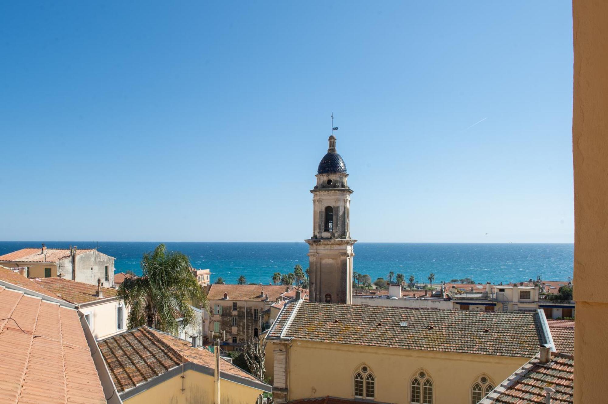 Palm Riviera - Vieille Ville De Menton - Vue Mer Exterior photo